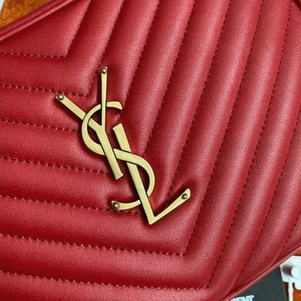 Fausse Sacoche Saint Laurent Lou Camera en Rouge – Image 3
