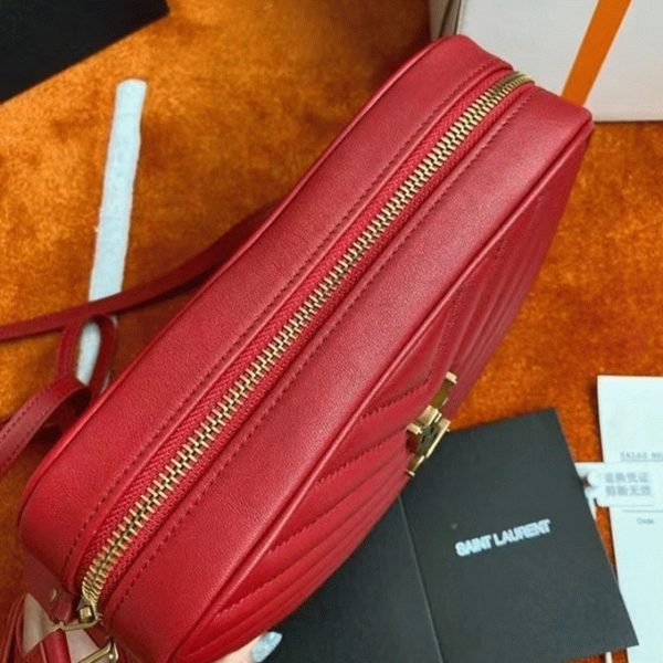 Fausse Sacoche Saint Laurent Lou Camera en Rouge – Image 2