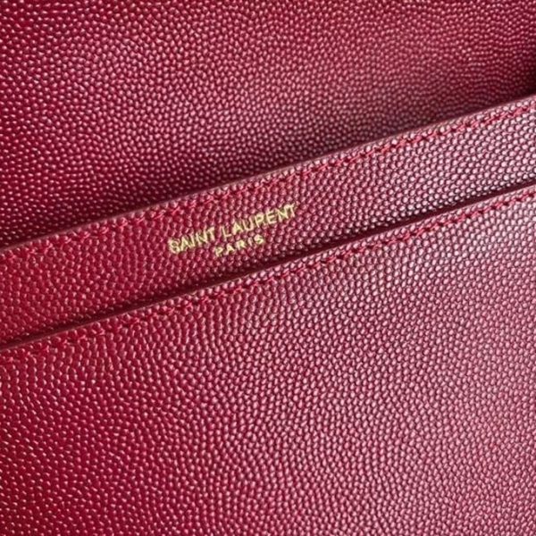 Fausse Sacoche Saint Laurent Cassandra Medium à Chaîne en Rouge – Image 8