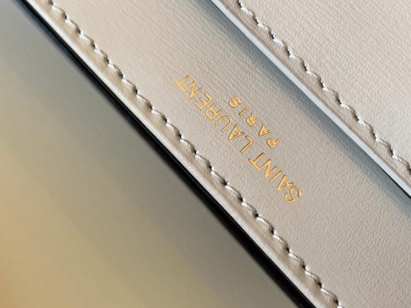 Sac Saint Laurent Solferino Medium en Cuir de Veau Blanc – Image 6