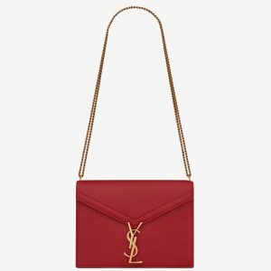 Fausse Sacoche Saint Laurent Cassandra Medium à Chaîne en Rouge
