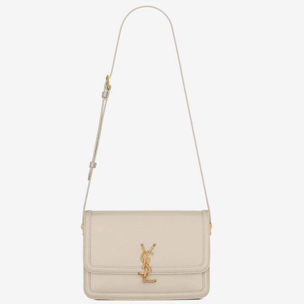 Sac Saint Laurent Solferino Medium en Cuir de Veau Blanc