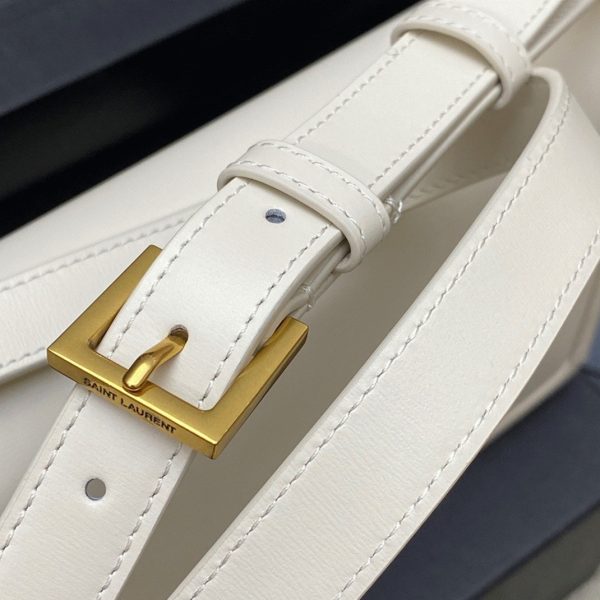 Sac Saint Laurent Solferino Medium en Cuir de Veau Blanc – Image 3