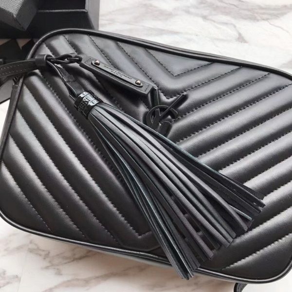 Imitation Sac Saint Laurent Lou Camera en Noir – Image 9