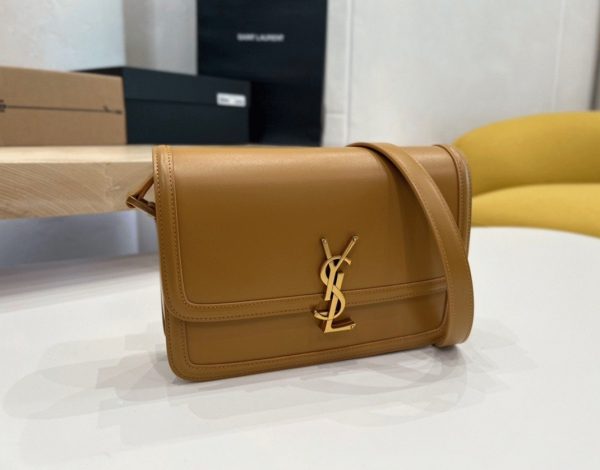 Sac Saint Laurent Solferino Medium en Cuir de Veau Camel – Image 5