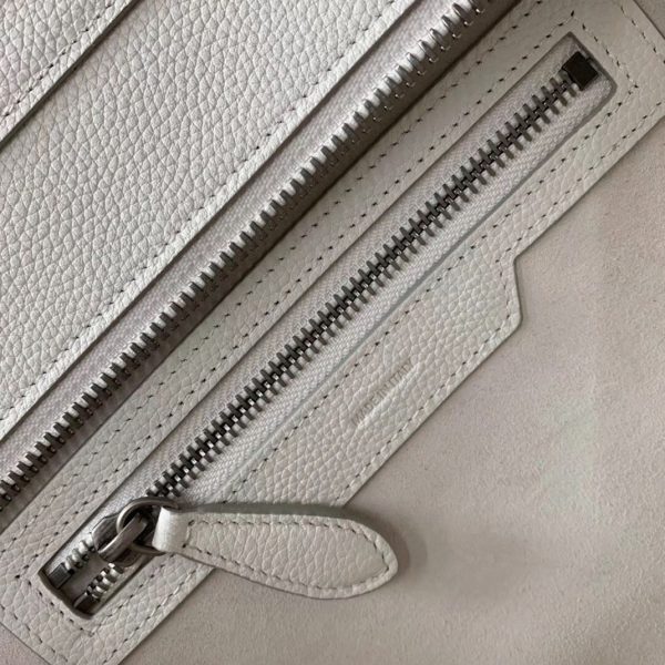 Faux Celine Micro Luggage Fourre-tout Sac en blanc – Image 8