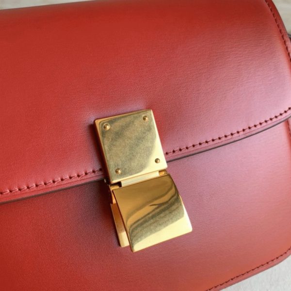 Réplique Celine Classic Box Adolescent Sac en rouge – Image 10