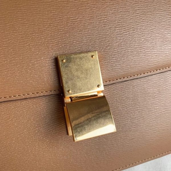 Faux Celine Classic Box Moyen Sac en camel – Image 10