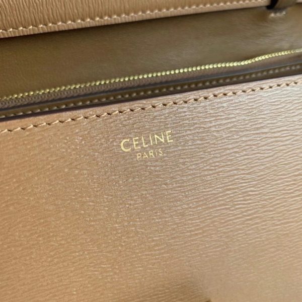 Faux Celine Classic Box Moyen Sac en camel – Image 9