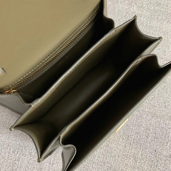 Réplique Celine Classic Box Petit Sac en vert armée – Image 5