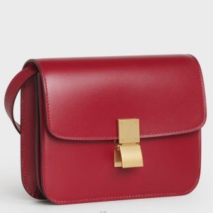 Réplique Celine Classic Box Adolescent Sac en rouge