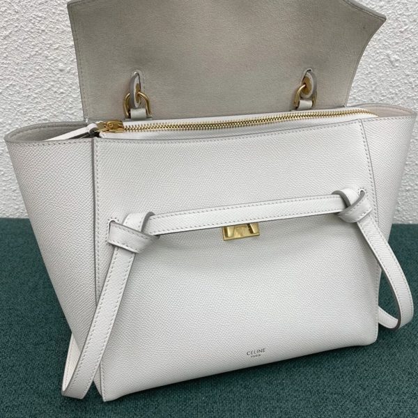 Réplique Celine Micro Belt Sac en blanc – Image 9