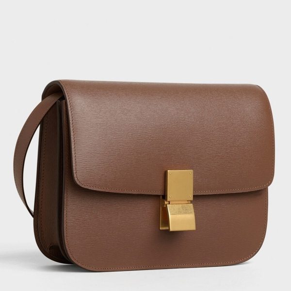 Faux Celine Classic Box Moyen Sac en camel