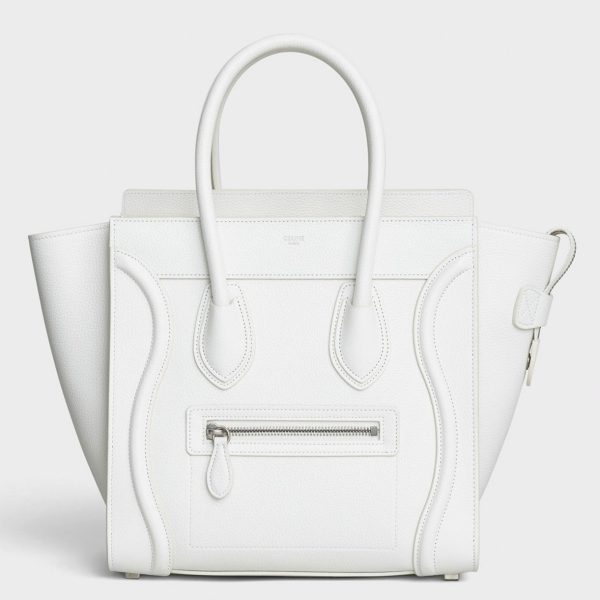 Faux Celine Micro Luggage Fourre-tout Sac en blanc