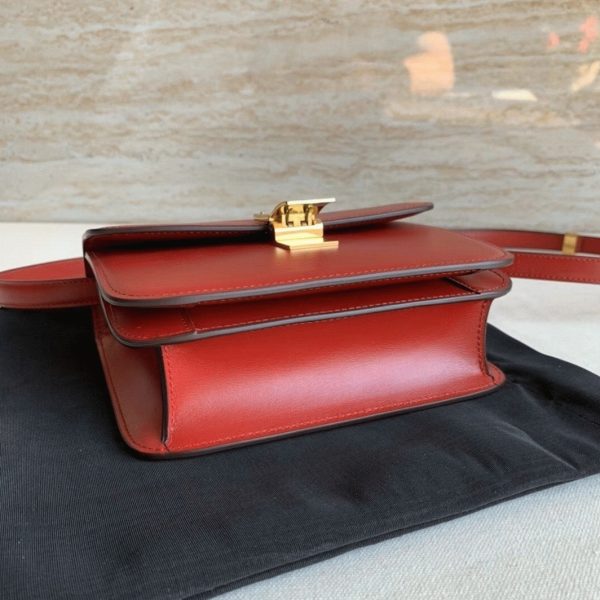 Réplique Celine Classic Box Adolescent Sac en rouge – Image 4