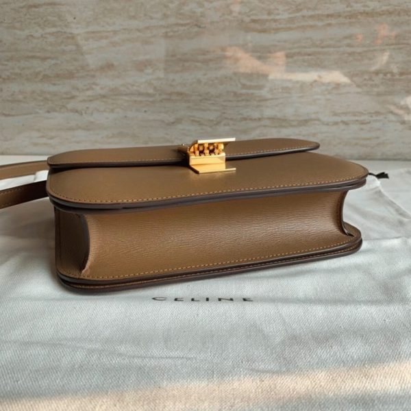 Faux Celine Classic Box Moyen Sac en camel – Image 4
