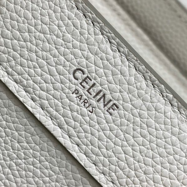 Réplique Celine Nano Luggage Fourre-tout Sac en blanc – Image 2