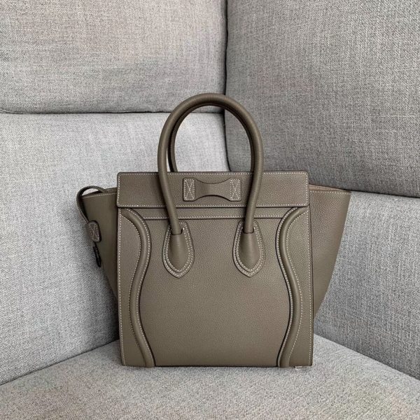 Contrefaçon Celine Micro Luggage Fourre-tout Sac en souris – Image 8