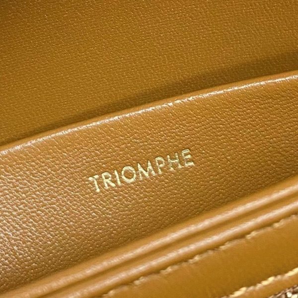 Faux Celine Triomphe Adolescent Sac en blanc Triomphe Canvas – Image 10