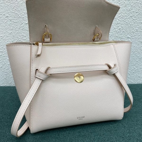 Faux Celine Belt Nano Sac en rose pâle – Image 2