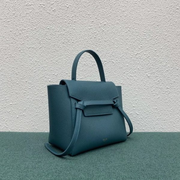 Imitation Celine Belt Nano Sac en bleu de prusse – Image 10