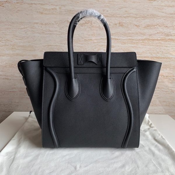 Faux Celine Mini Luggage Fourre-tout Sac en noir – Image 10