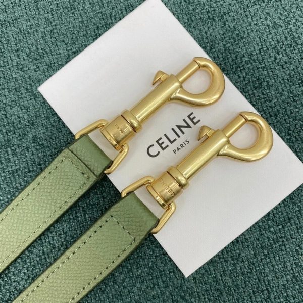 Contrefaçon Celine Micro Belt Sac en kaki clair – Image 6