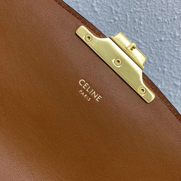 Faux Celine Triomphe Adolescent Sac en blanc Triomphe Canvas – Image 3
