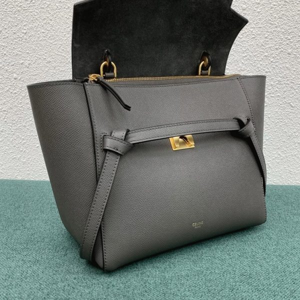 Réplique Celine Micro Belt Sac en gris – Image 11