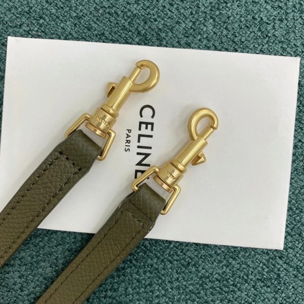 Faux Celine Belt Nano Sac en vert armée – Image 9
