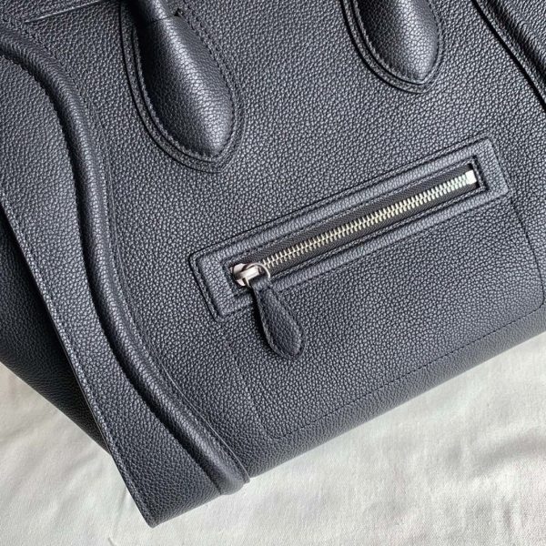 Faux Celine Mini Luggage Fourre-tout Sac en noir – Image 9