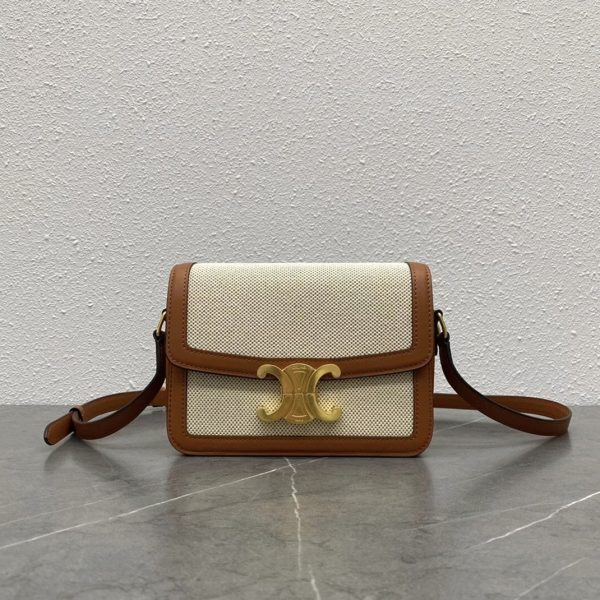 Réplique Celine Triomphe Adolescent Sac en textile – Image 5