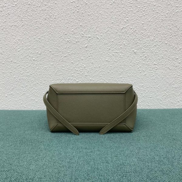 Faux Celine Belt Nano Sac en vert armée – Image 4