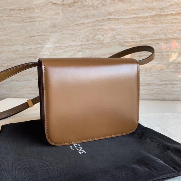 Contrefaçon Celine Classic Box Adolescent Sac en camel – Image 10