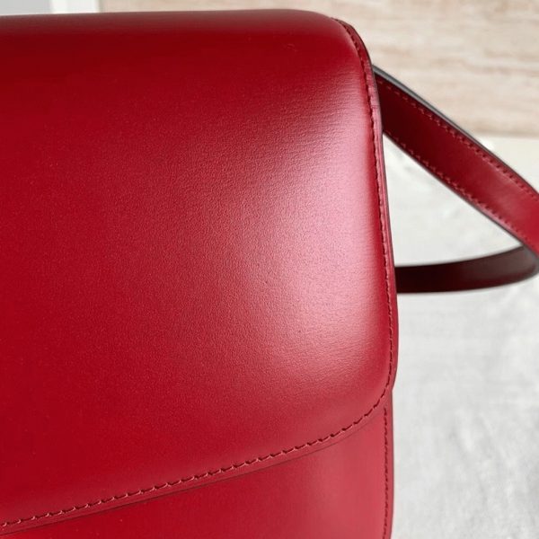 Réplique Celine Classic Box Moyen Sac en rouge – Image 8
