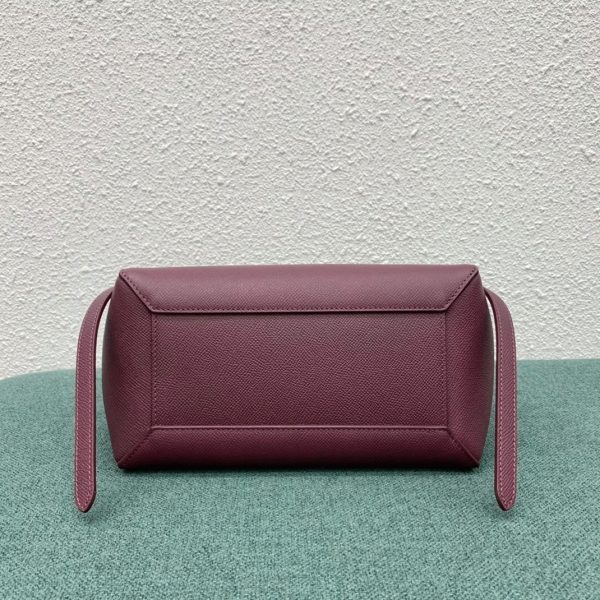 Contrefaçon Celine Micro Belt Sac en bordeaux – Image 13