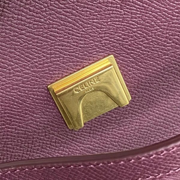 Contrefaçon Celine Micro Belt Sac en bordeaux – Image 7