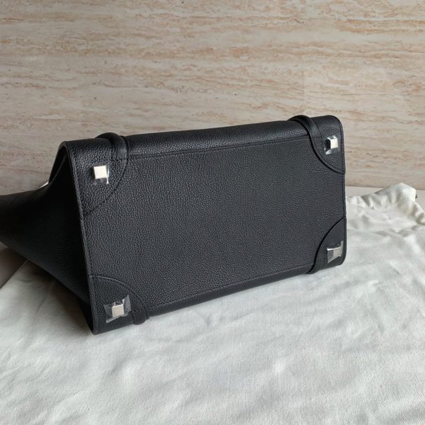 Faux Celine Mini Luggage Fourre-tout Sac en noir – Image 7