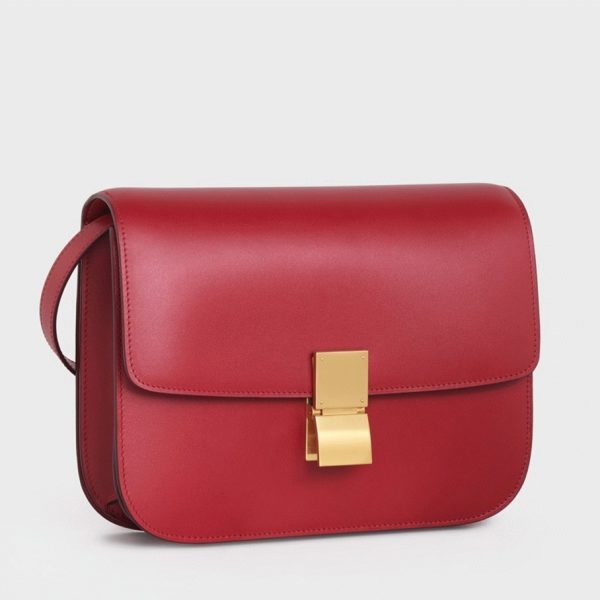 Réplique Celine Classic Box Moyen Sac en rouge
