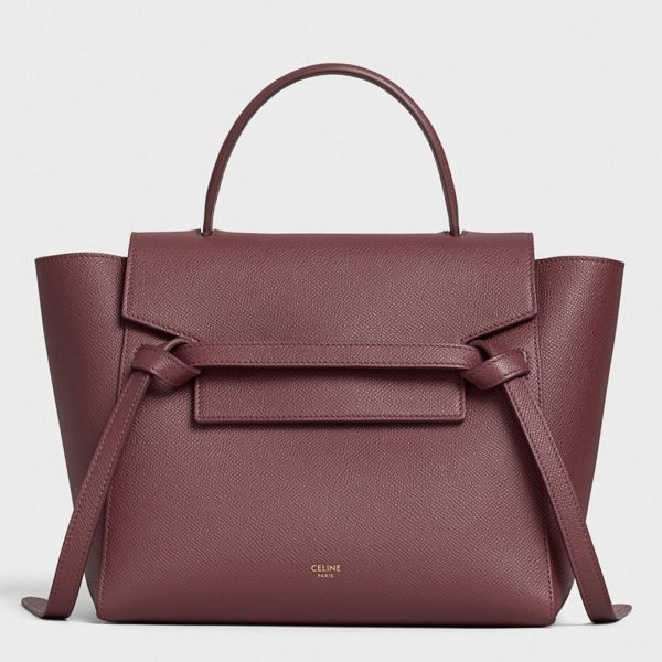 Contrefaçon Celine Micro Belt Sac en bordeaux
