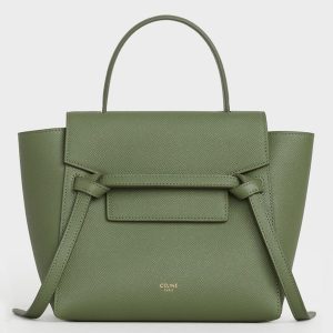 Contrefaçon Celine Belt Nano Sac en kaki clair