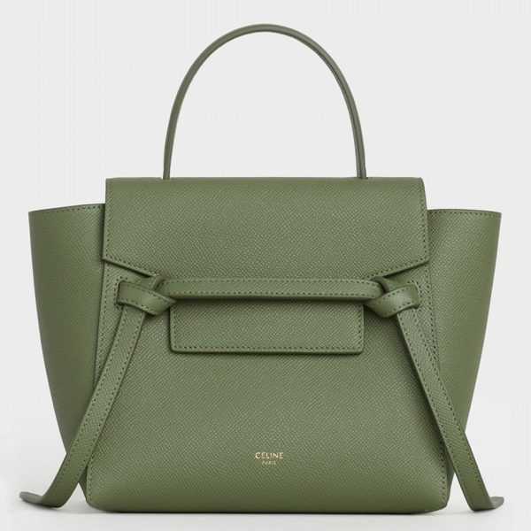 Contrefaçon Celine Belt Nano Sac en kaki clair