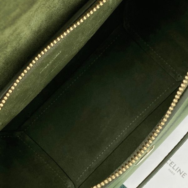 Contrefaçon Celine Belt Nano Sac en kaki clair – Image 9