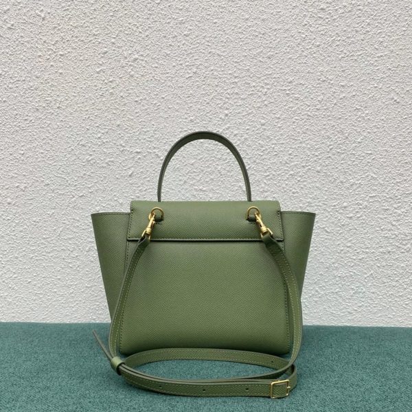 Contrefaçon Celine Belt Nano Sac en kaki clair – Image 5