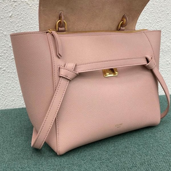 Imitation Celine Micro Belt Sac en rose vintage – Image 10