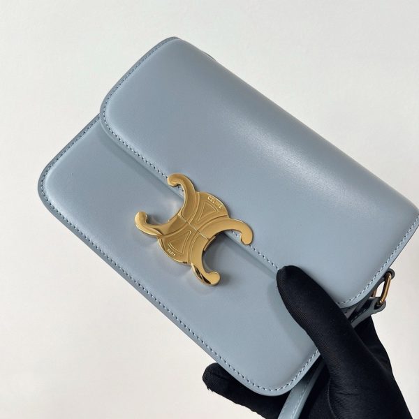 Faux Celine Triomphe Adolescent Sac en bleu pâle – Image 2