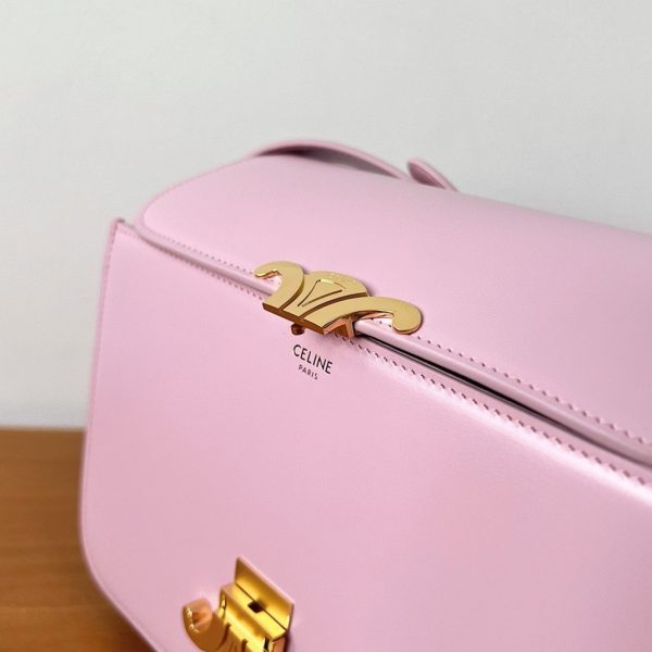 Contrefaçon Celine Triomphe Adolescent Sac en rose – Image 10