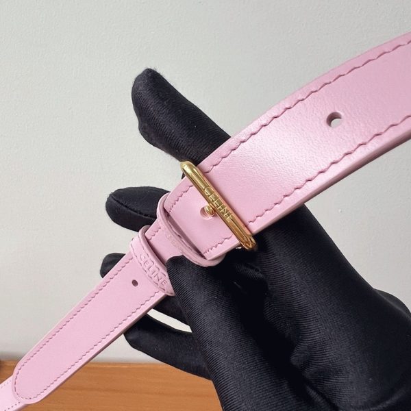 Contrefaçon Celine Triomphe Adolescent Sac en rose – Image 7
