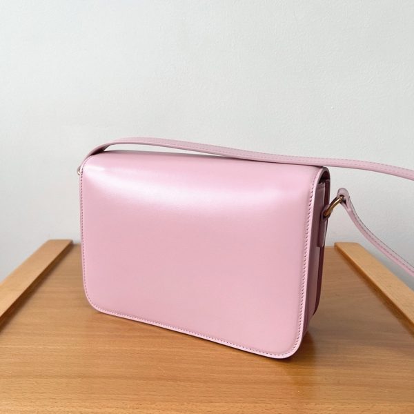 Contrefaçon Celine Triomphe Adolescent Sac en rose – Image 6