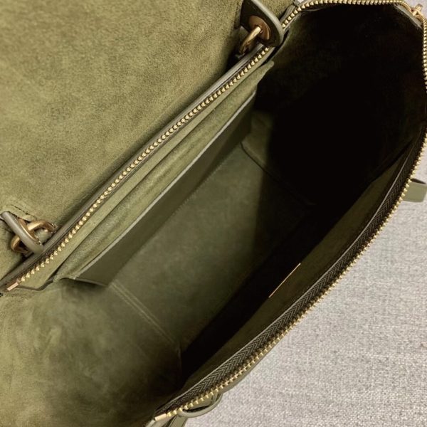 Réplique Celine Micro Belt Sac en vert armée – Image 6